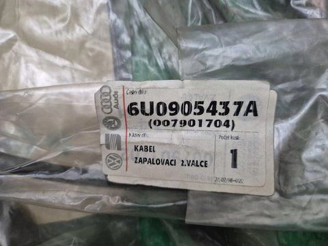 Провід свічки запалювання перешкодозахищений, 2-й циліндр 6U0905437A фото