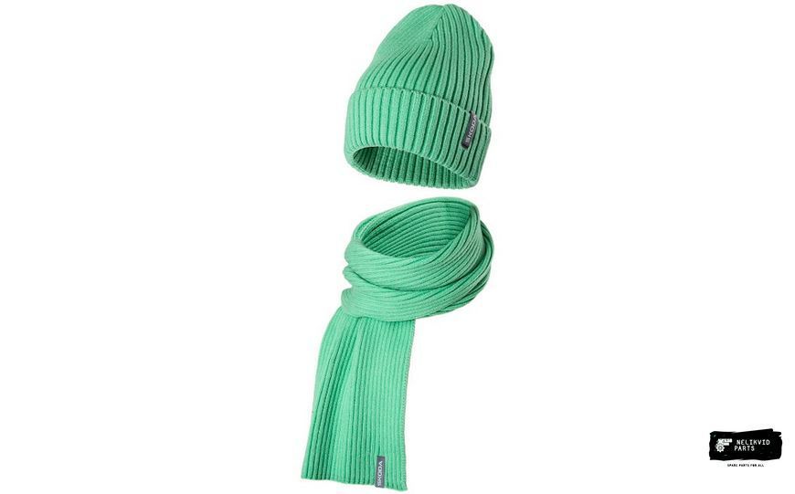 Комплект зимовий (шапка + шарф) SKODA electric 6U0084303B622 фото